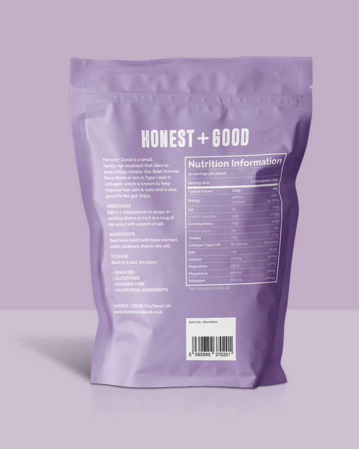 Honest + Good Beef Marrow Bone Broth Powder