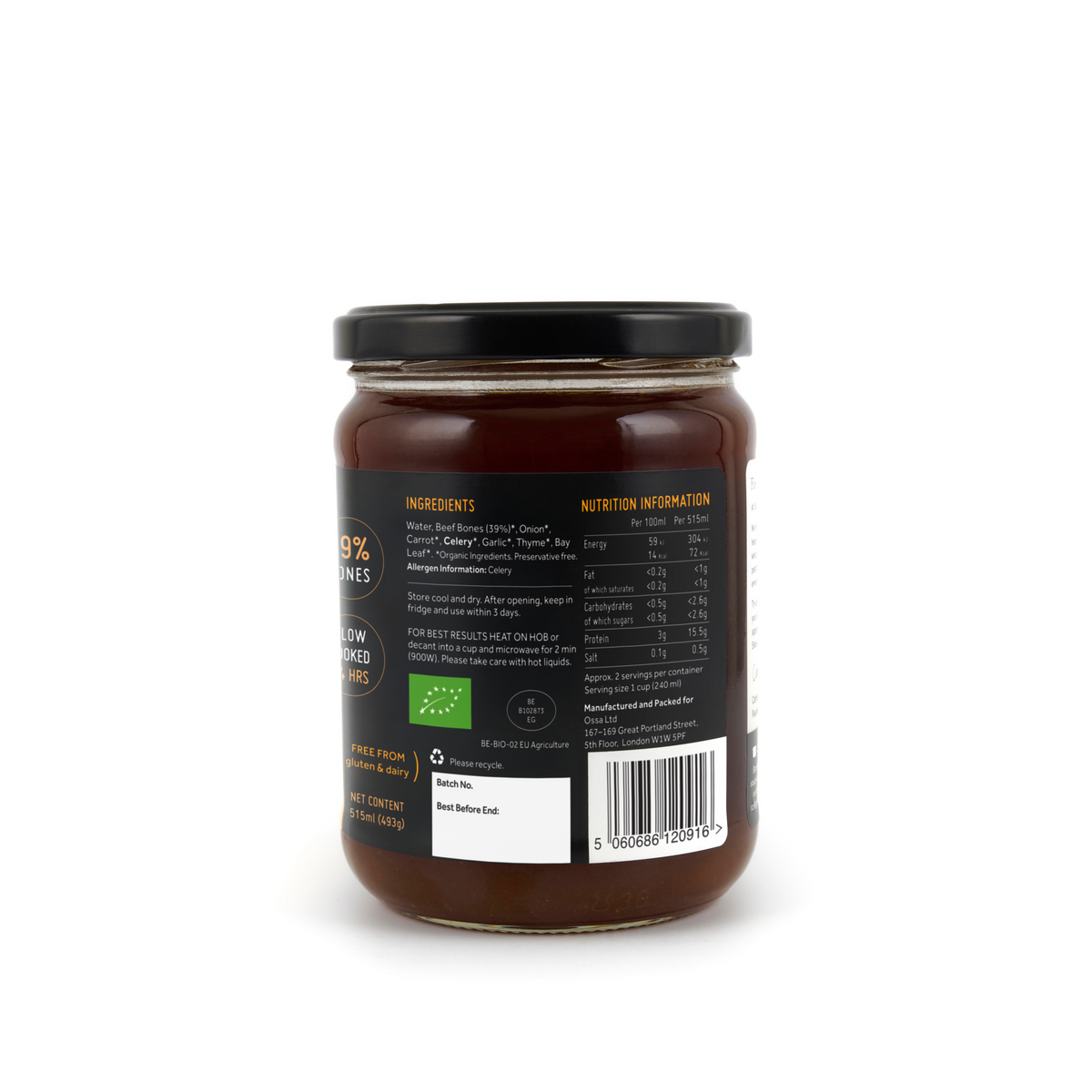 Ossa Organic Beef Bone Broth (515ml)
